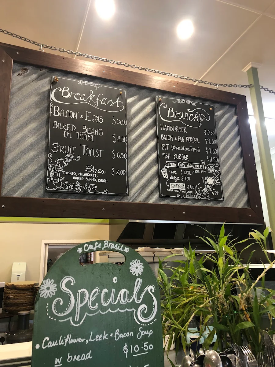 Menu, Café Brasil