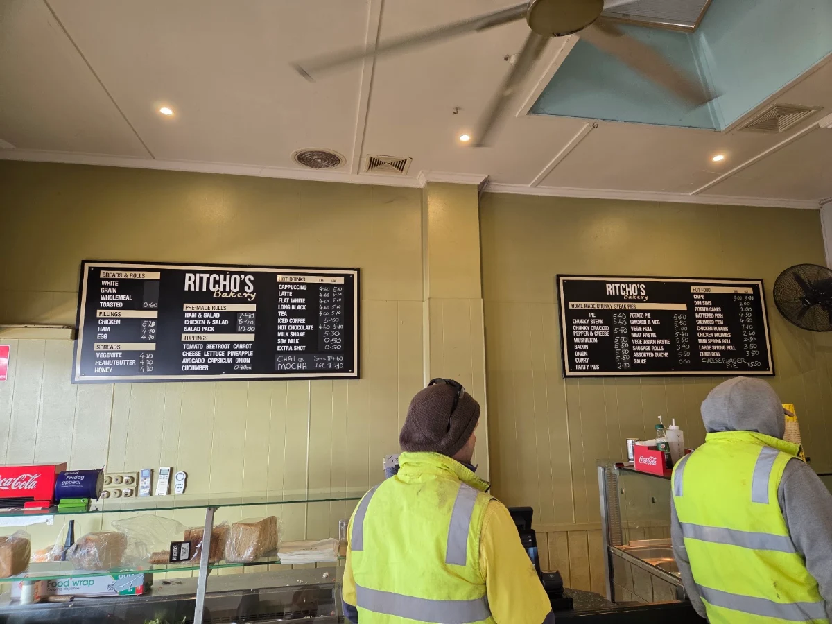 Menu, Ritcho's Bakery
