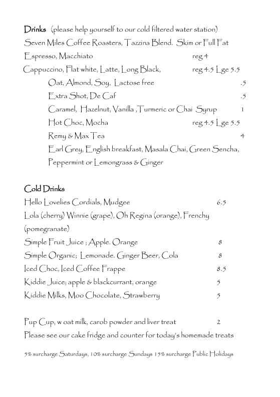 Menu, Food and Farm Dining