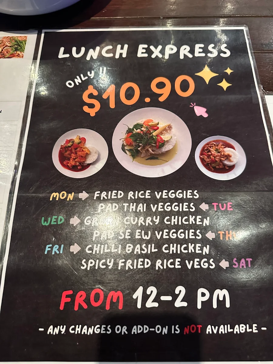 Menu, Bangkok Grill by Smile Thai