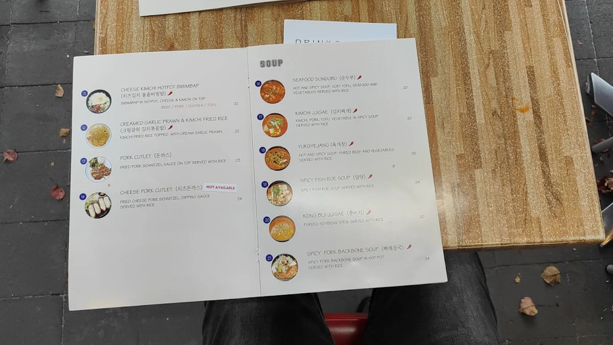 Menu, Samwon Garden Korean Restaurant
