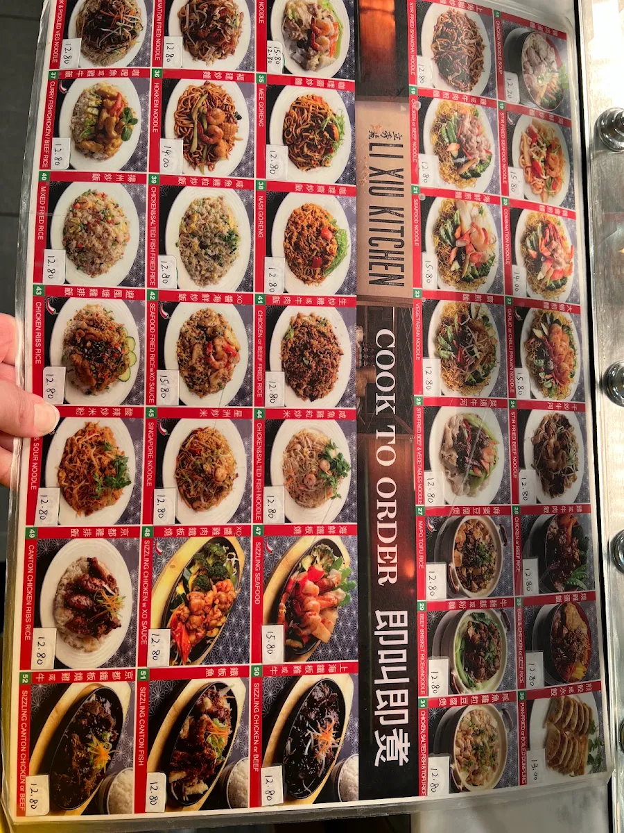 Menu, Li Xiu Kitchen