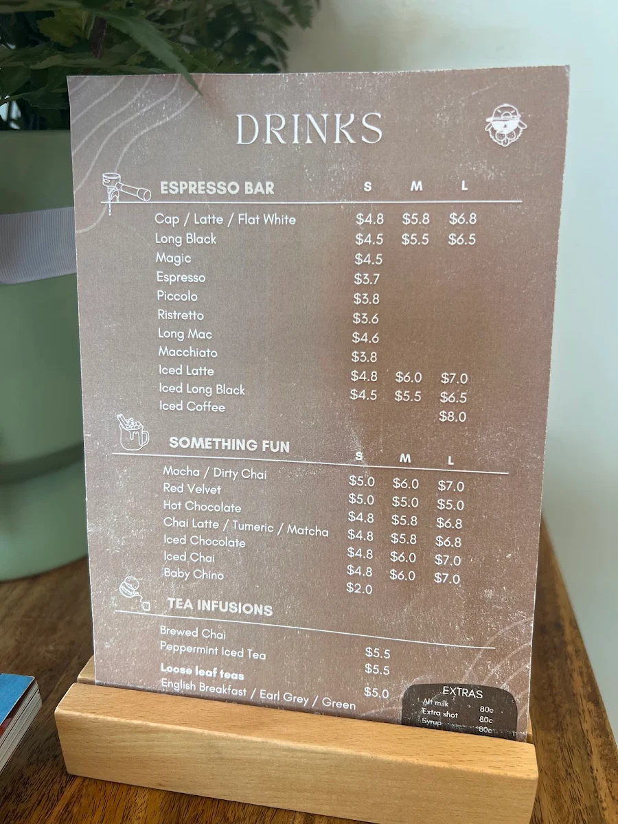 Menu, Makers Coffee House