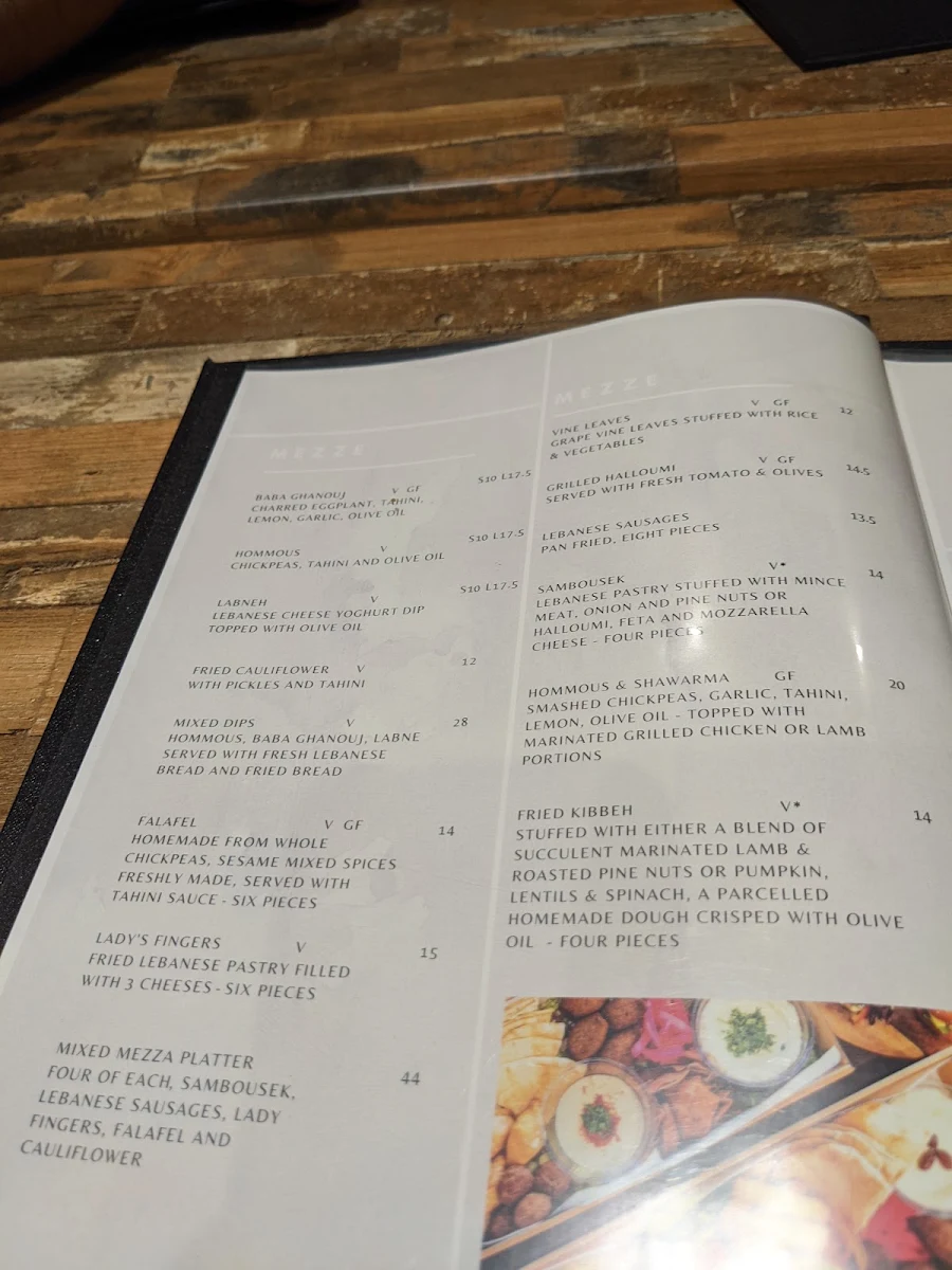 Menu, Sammy's Restaurant