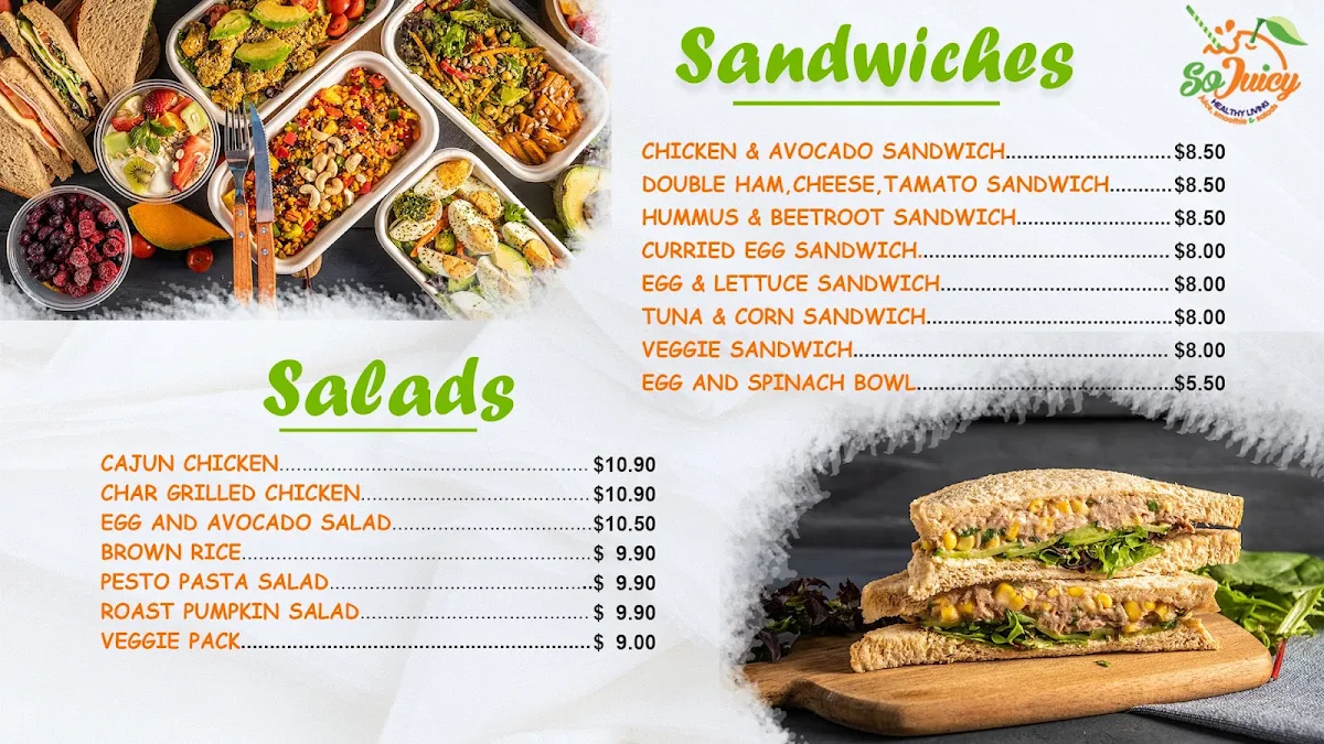Menu, So Juicy