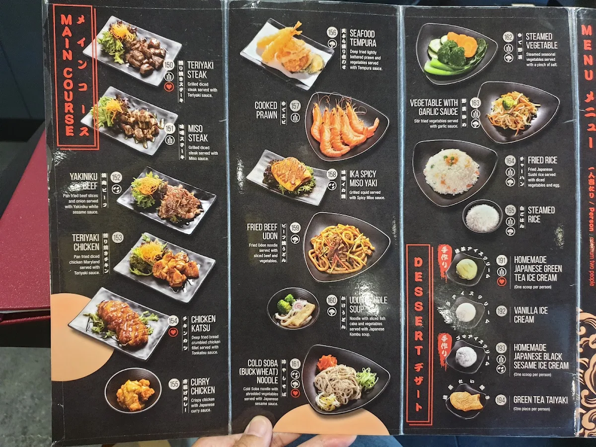Menu, Okami Japanese Restaurant