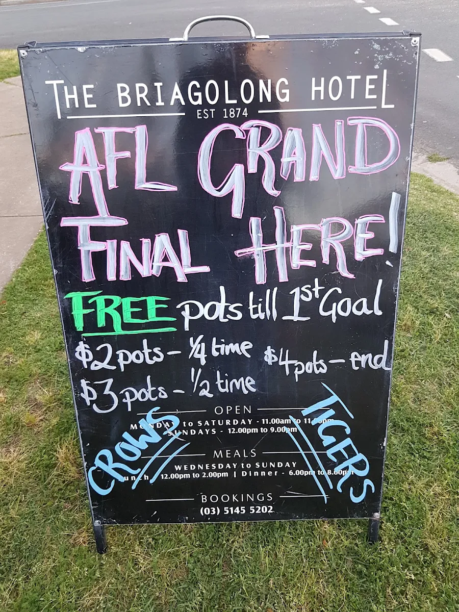 Menu, Briagolong Hotel