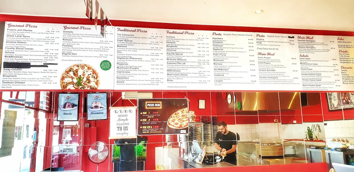 Menu, Napolitano Pizza