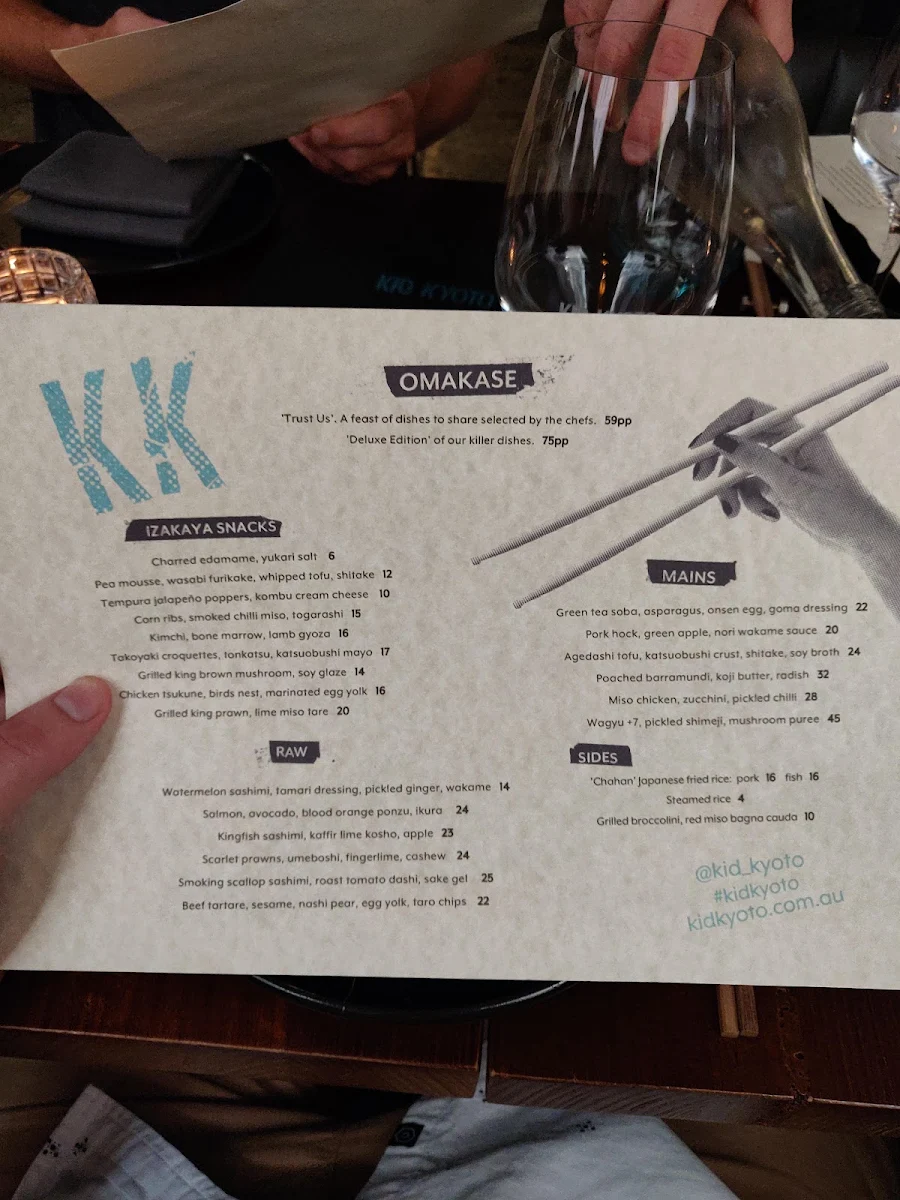 Menu, Establishment Precinct