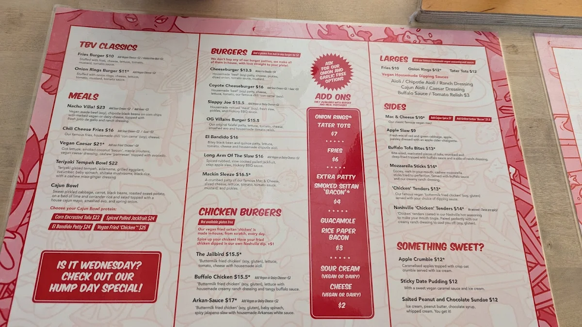 Menu, Two-Bit Villains