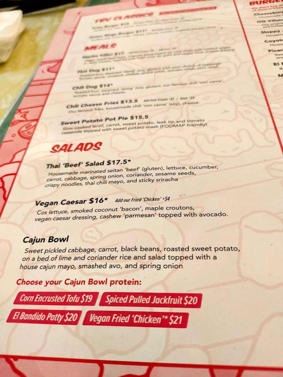 Menu, Two-Bit Villains