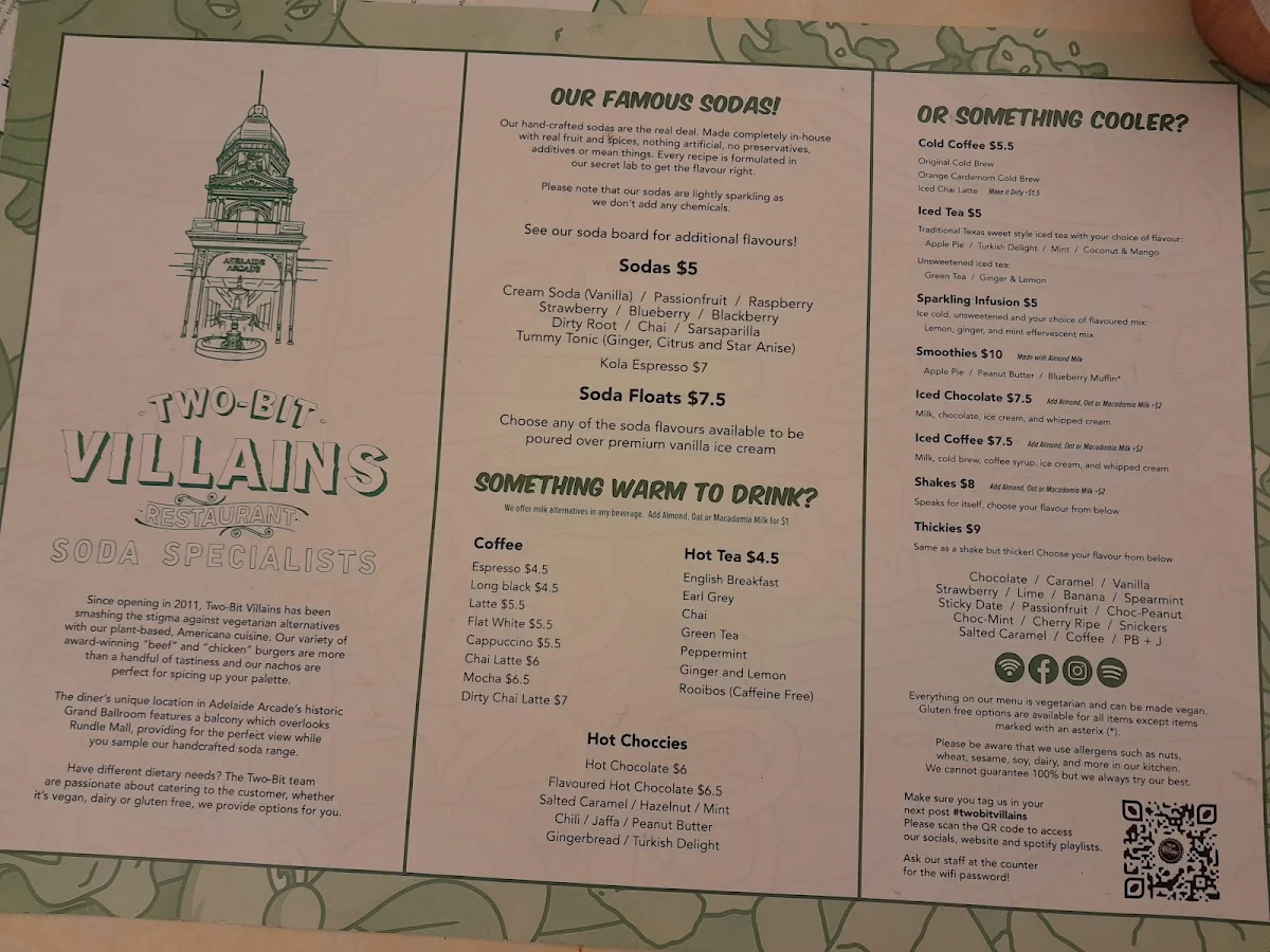 Menu, Two-Bit Villains