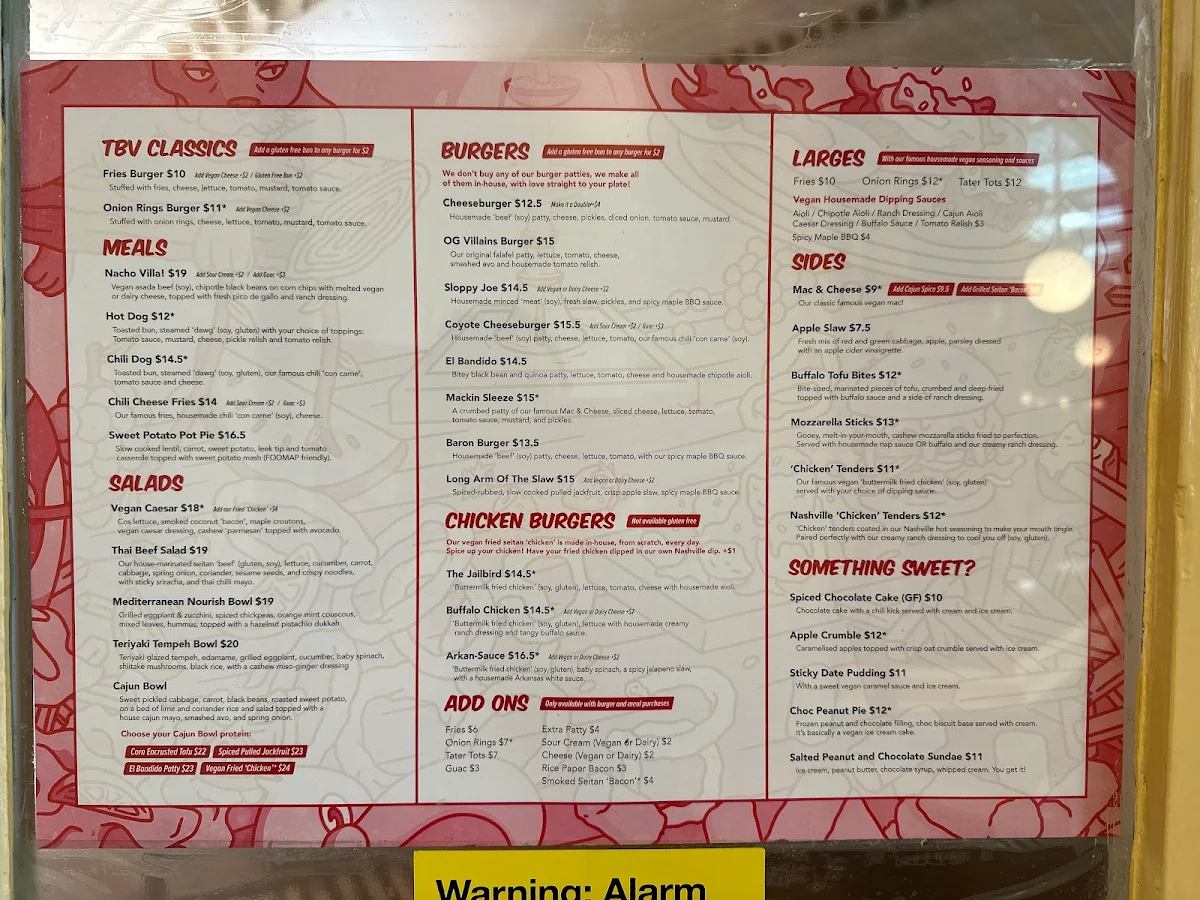 Menu, Two-Bit Villains