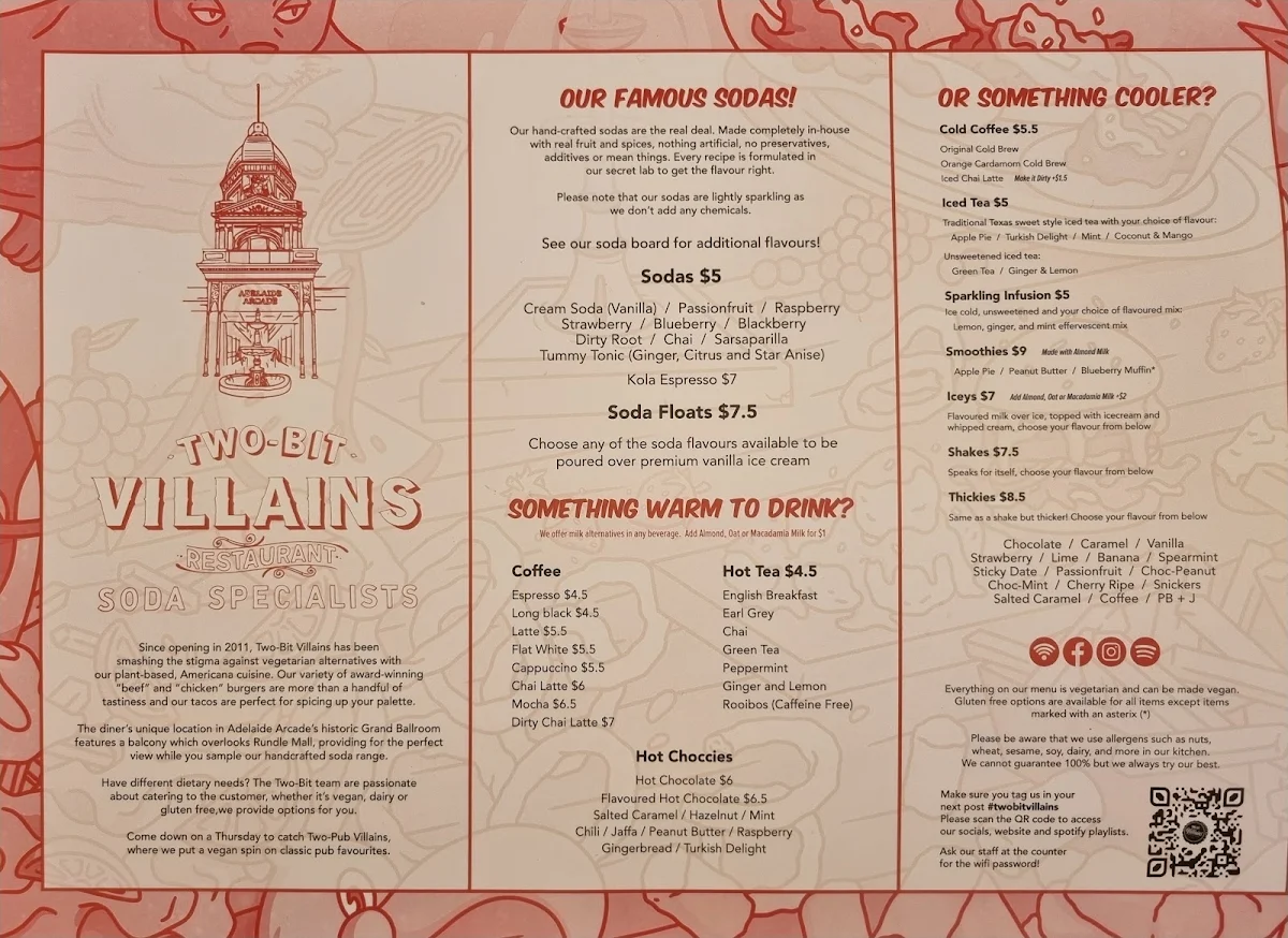Menu, Two-Bit Villains