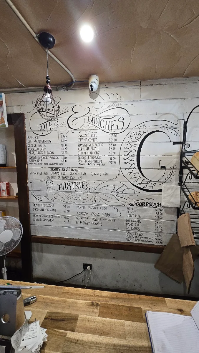 Menu, Grist Artisan Bakers