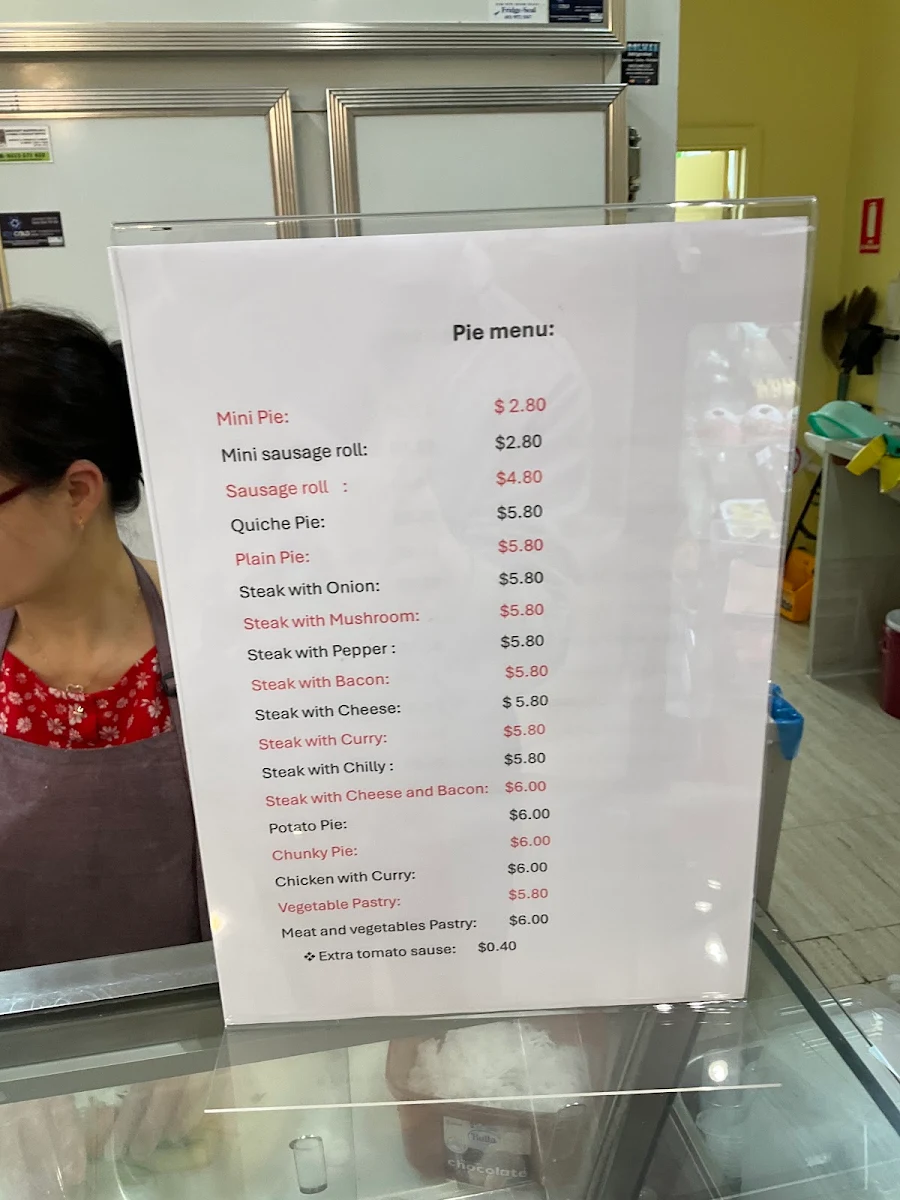 Menu, 100 Lotus Bakery