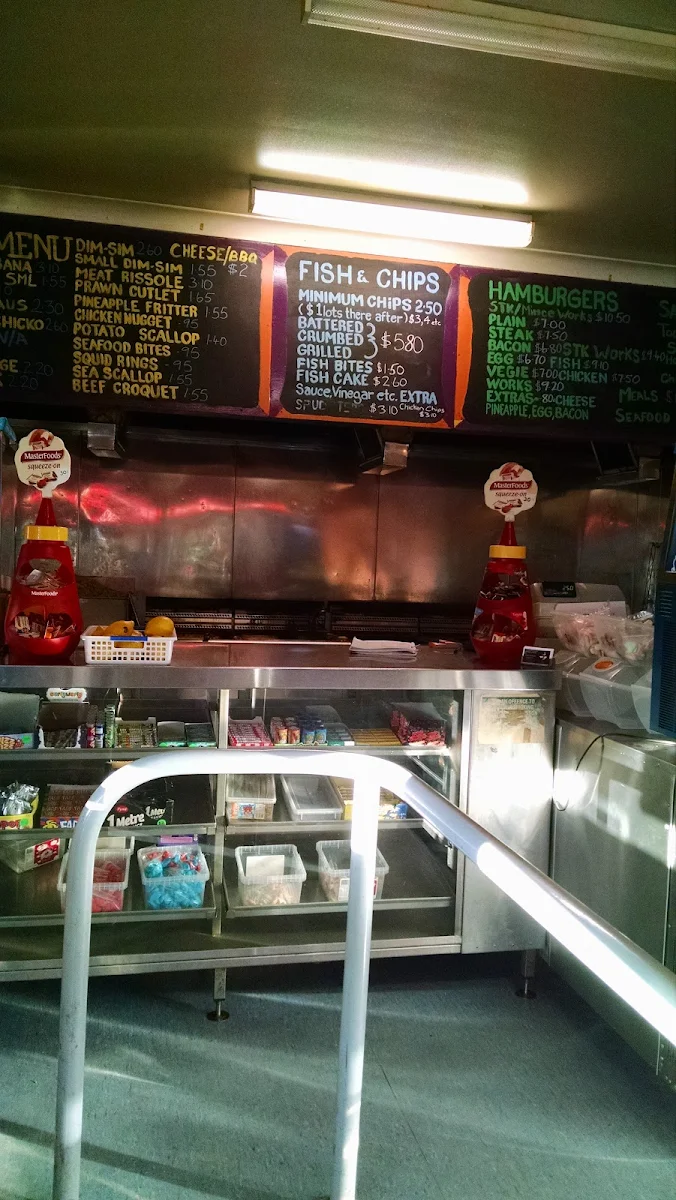 Menu, Samo's Fish Bar