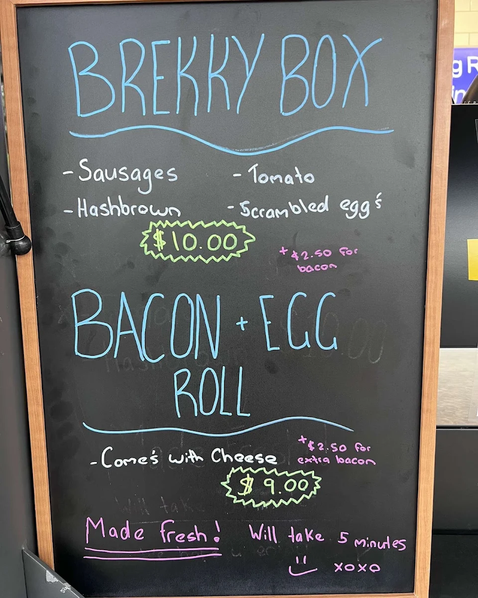 Menu, Zig Zag Railway Cafe