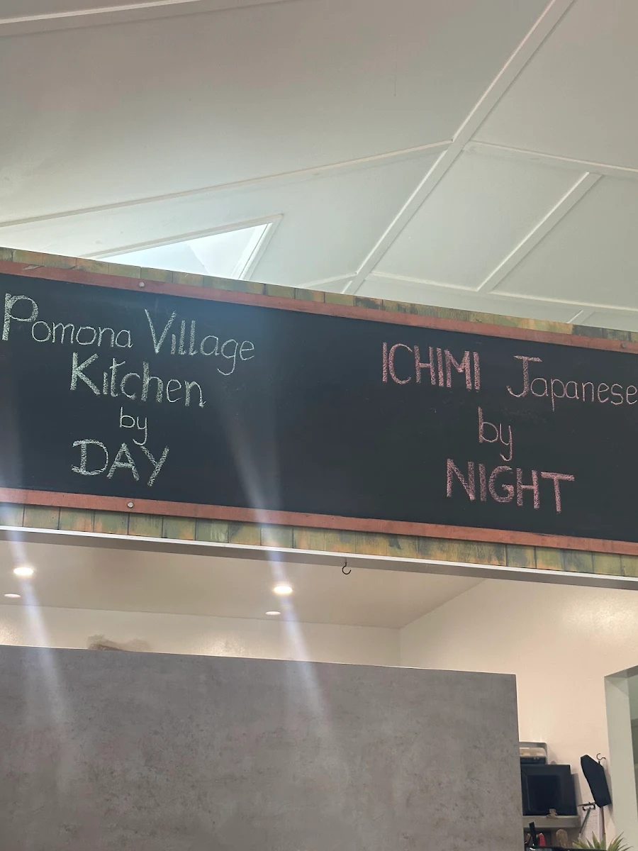 Menu, Pomona Village Kitchen