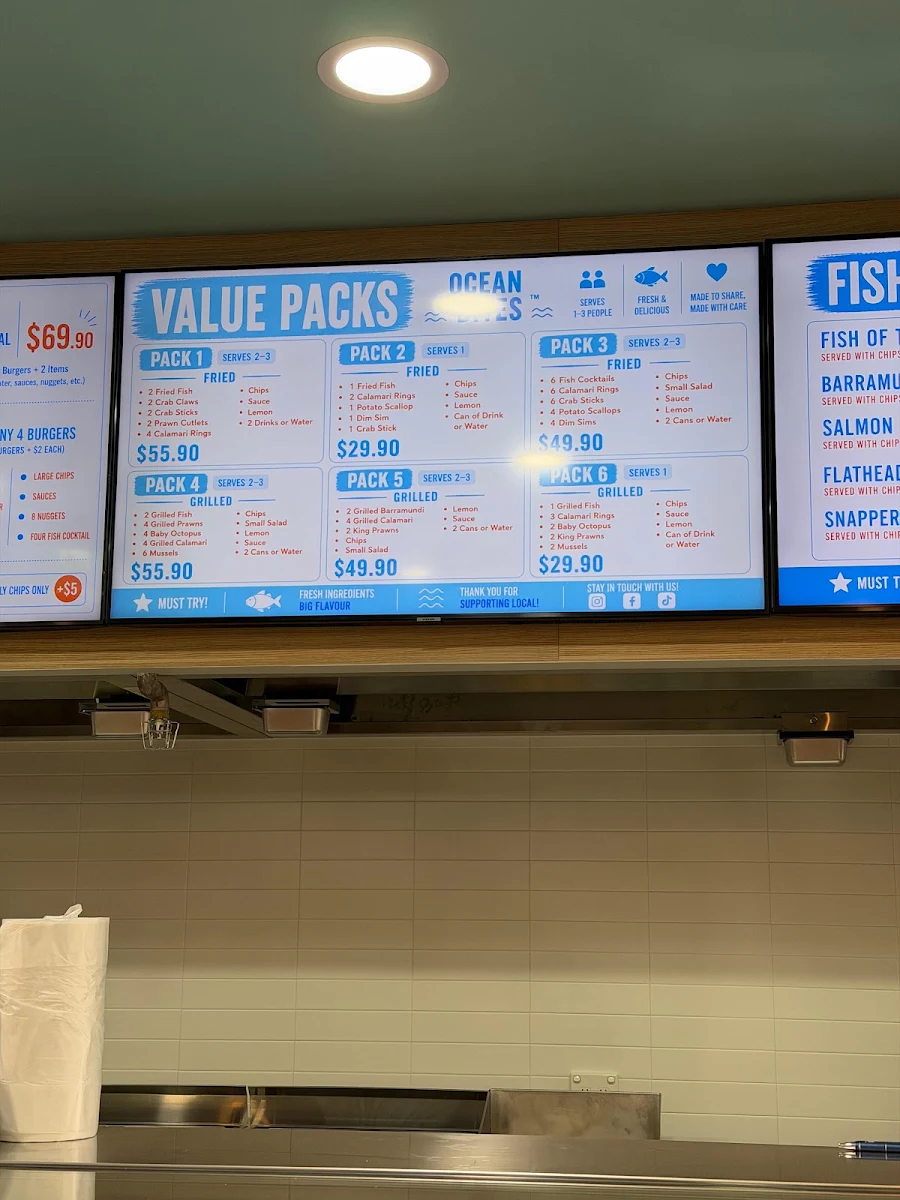Menu, OCEAN BITES CARNES HILL