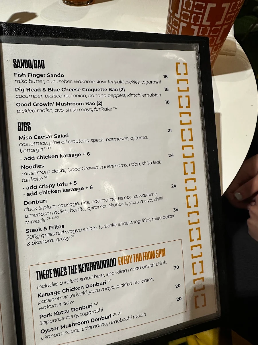 Menu, Working Title Brew Co.