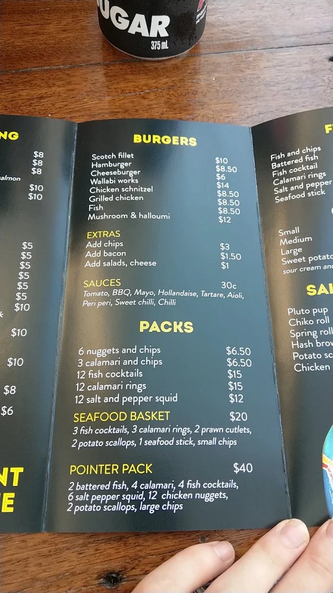 Menu, Wallabi Point Coastal Cafe