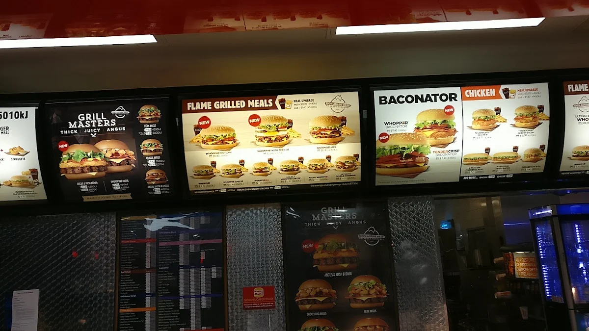 Menu, Hungry Jack's Burgers Meadowbrook