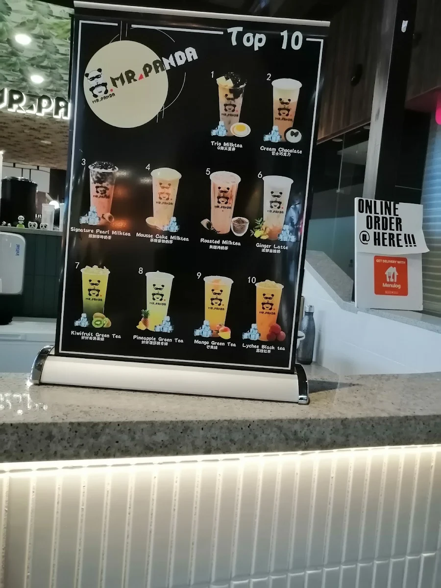 Menu, Mr.Panda Bubble Tea