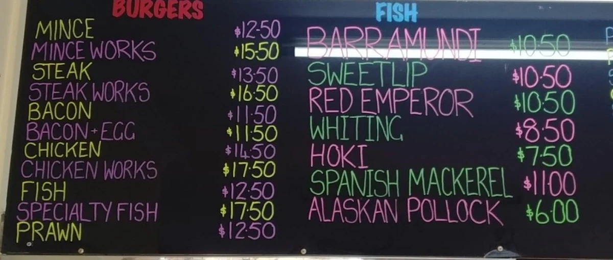 Menu, The Pines On Roberts