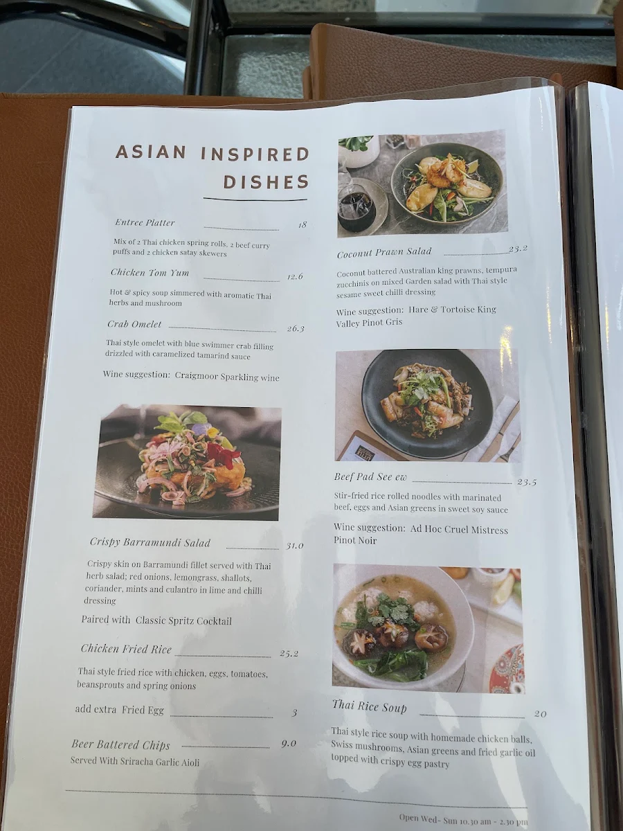 Menu, Little Glass Room Bar & Restaurant