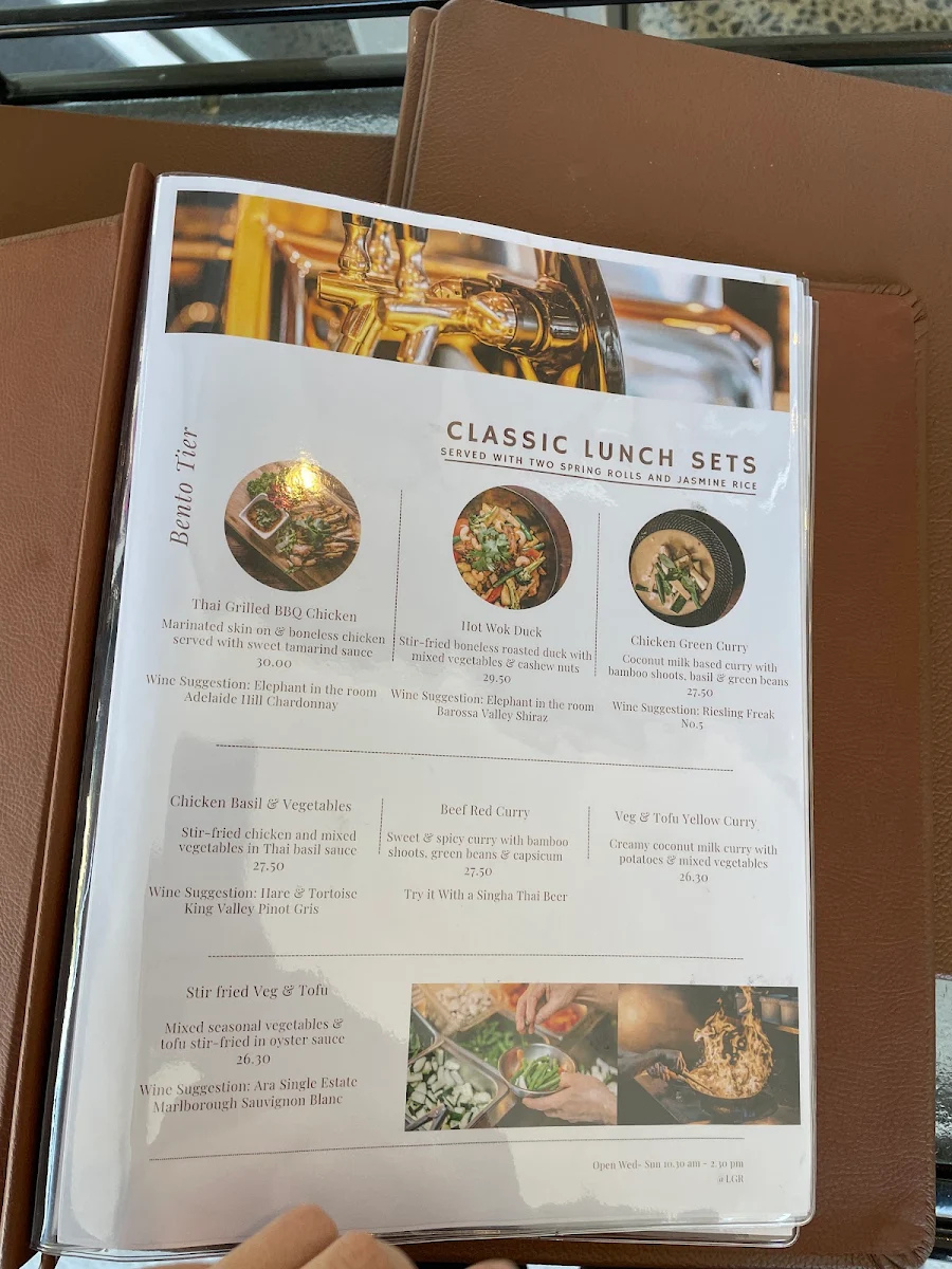 Menu, Little Glass Room Bar & Restaurant