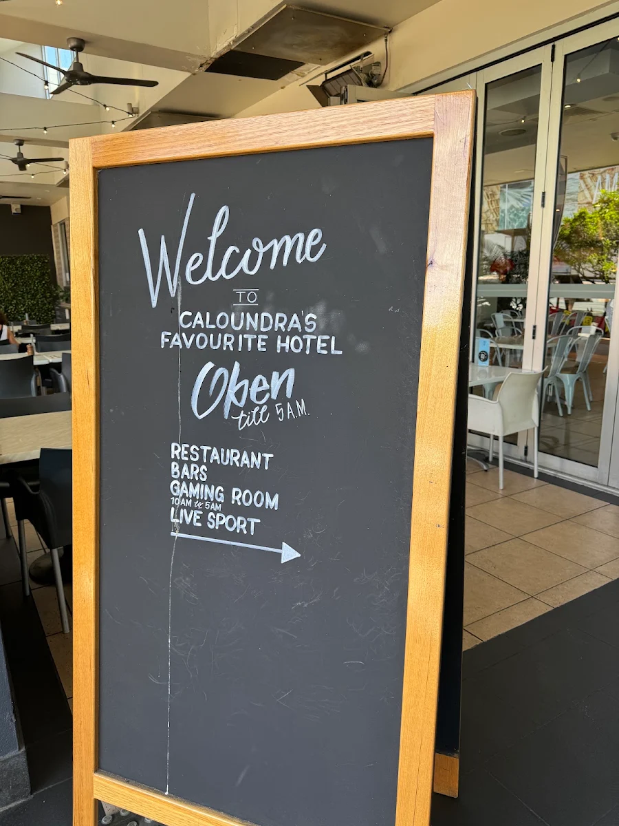 Menu, Caloundra Hotel