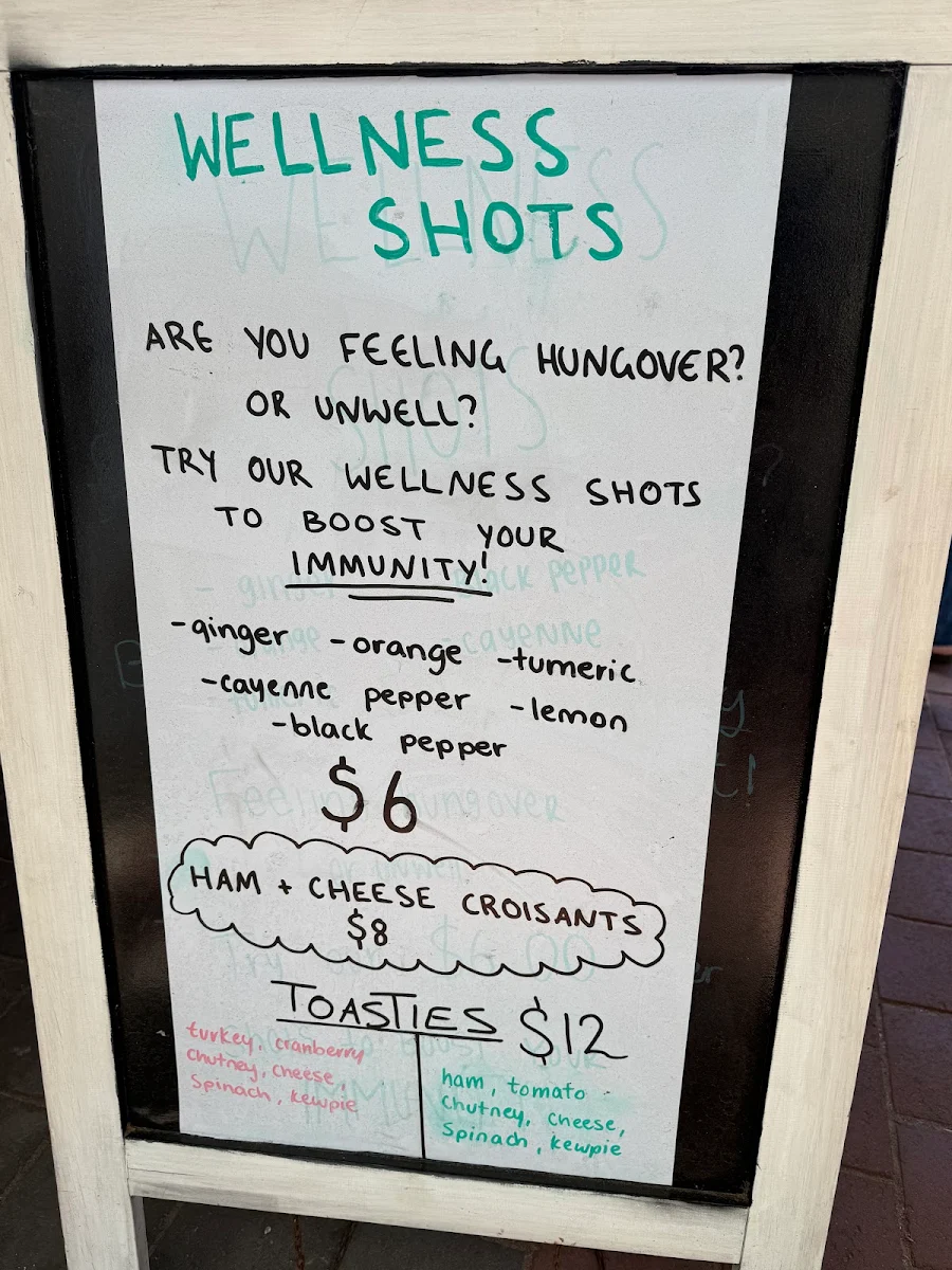 Menu, fresco hut