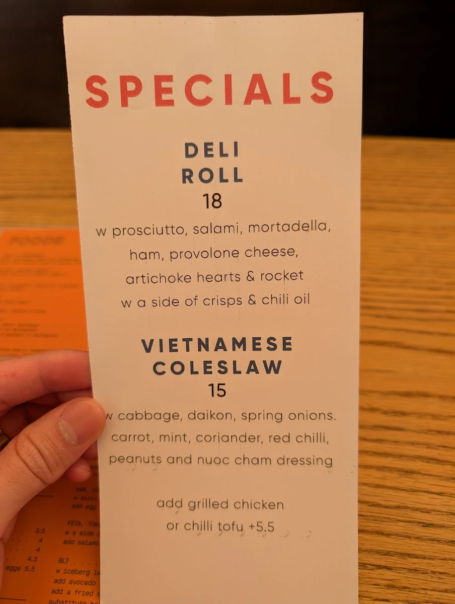 Menu, Wall Two 80