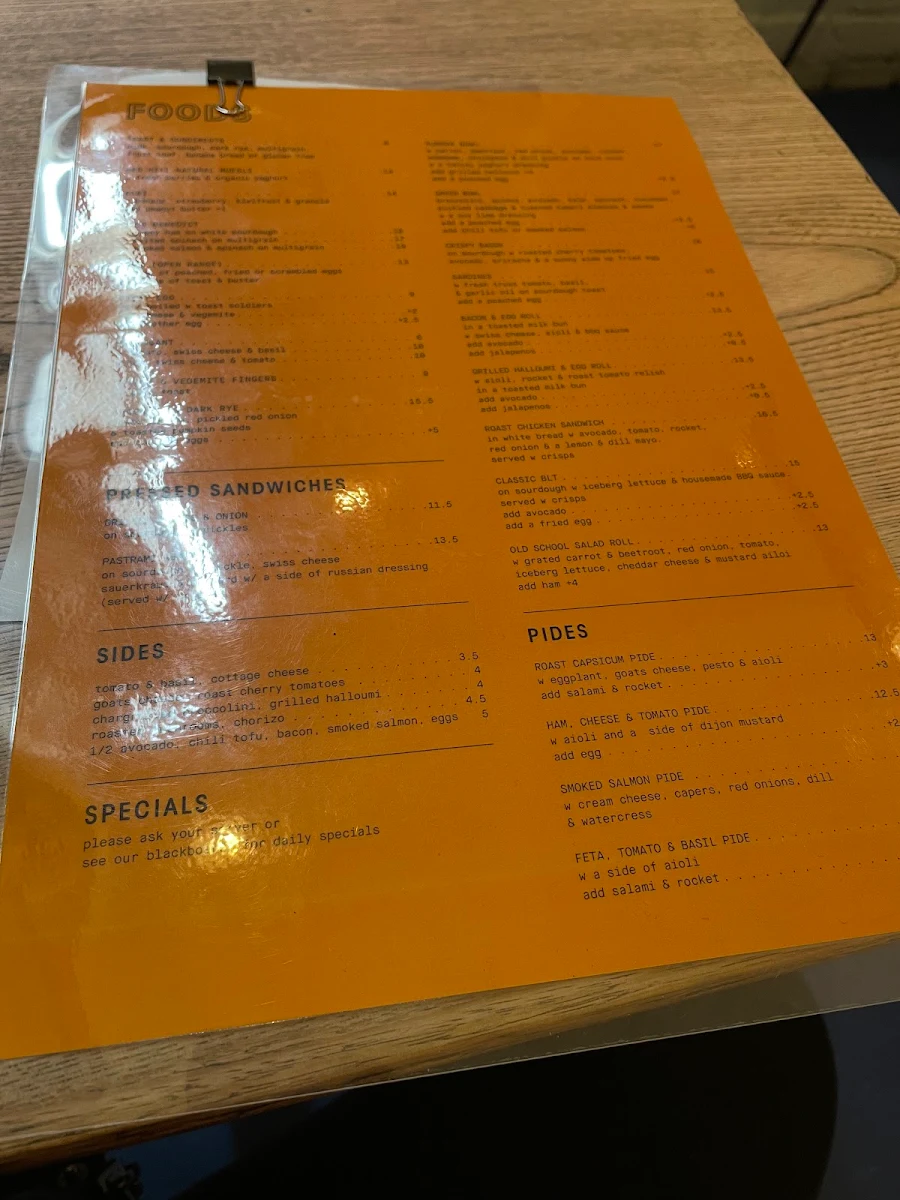 Menu, Wall Two 80