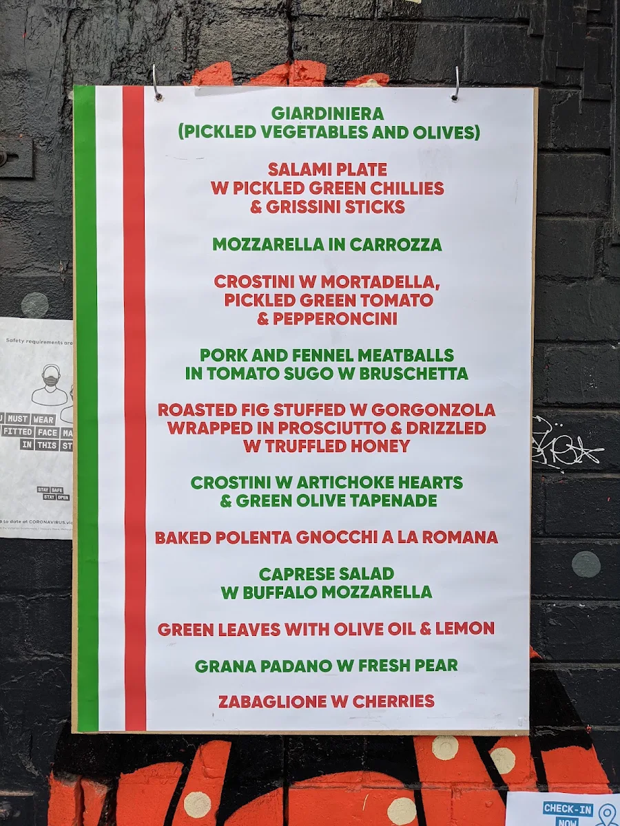 Menu, Wall Two 80