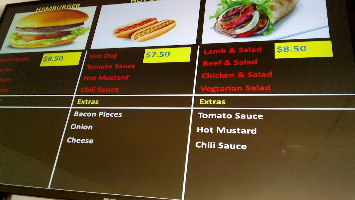 Menu, Dirranbandi Bakery