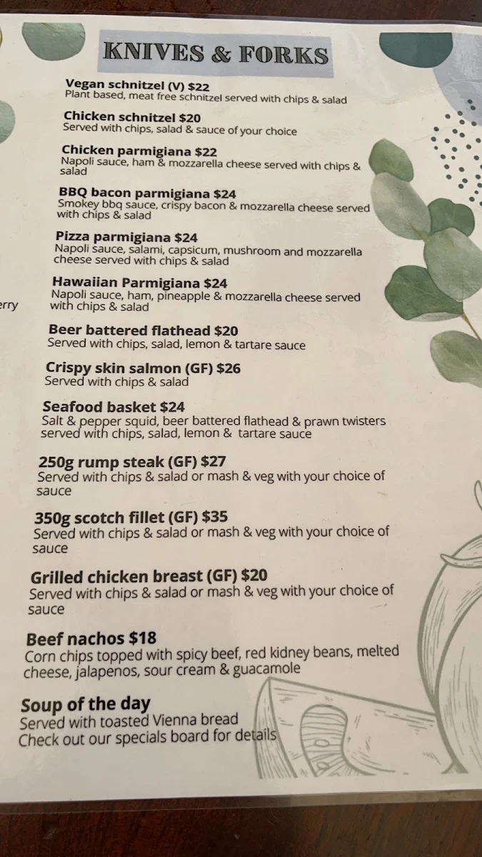 Menu, Wyong Milk Factory