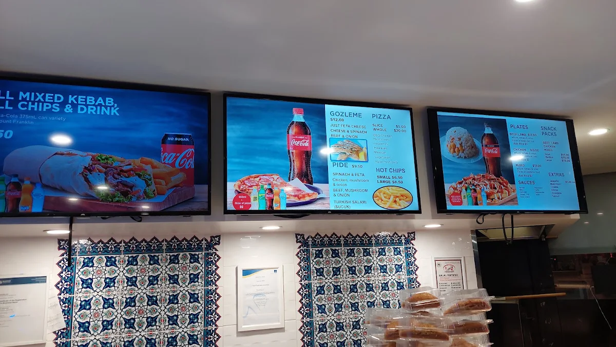 Menu, Turquoise Kebab Pizza