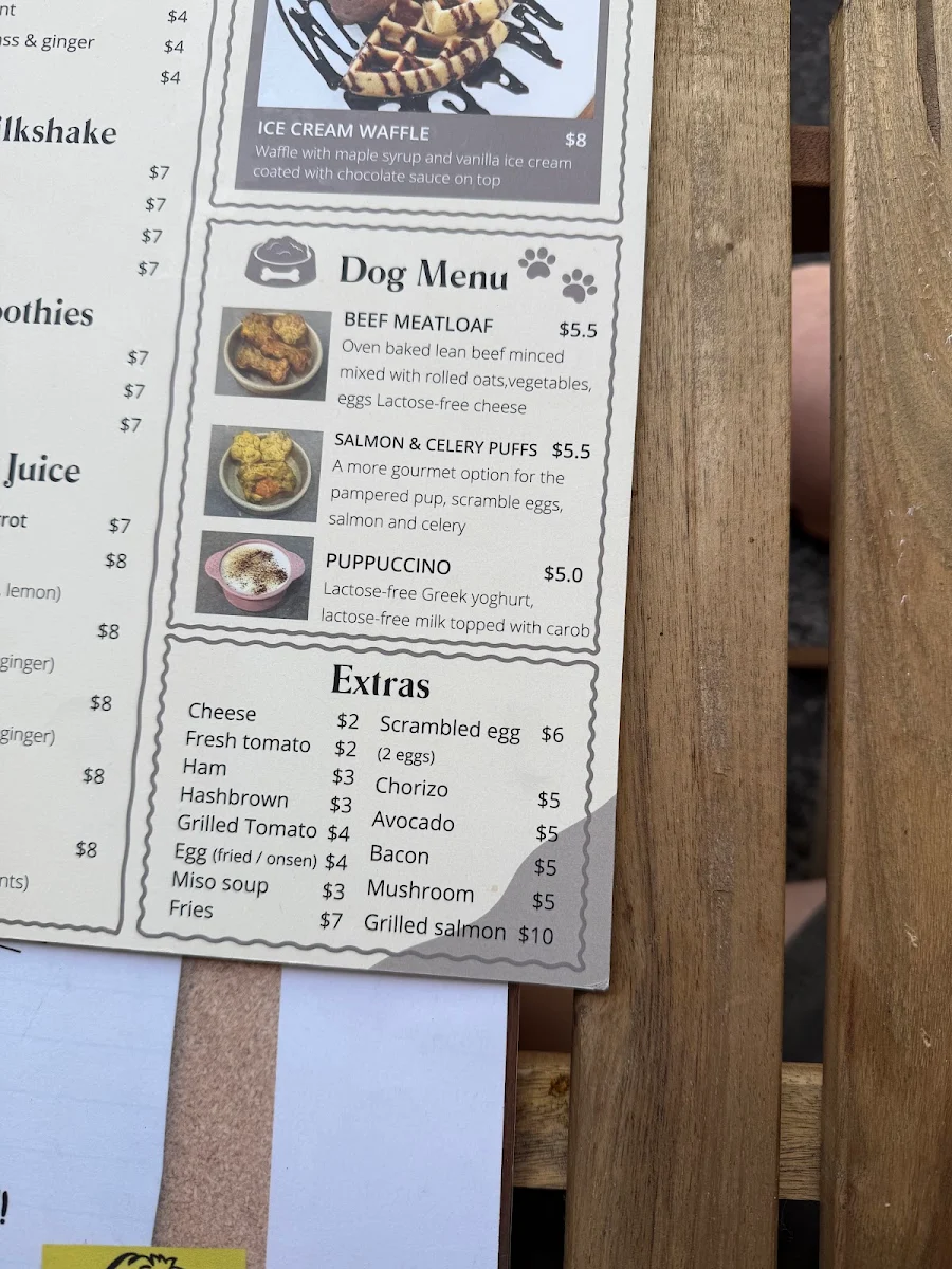 Menu, The PAWFECT Cafe Mascot