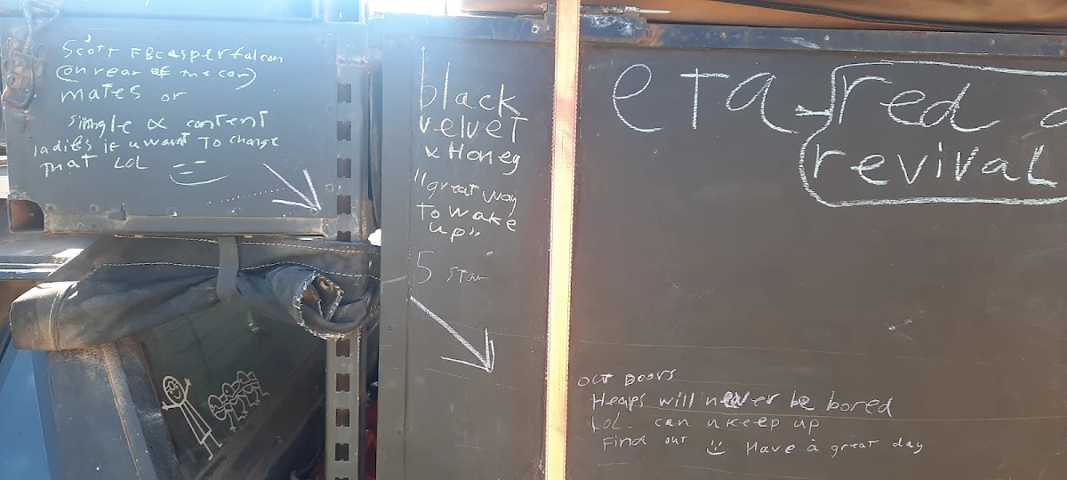 Menu, Black Velvet & Honey Mobile Espresso Bar
