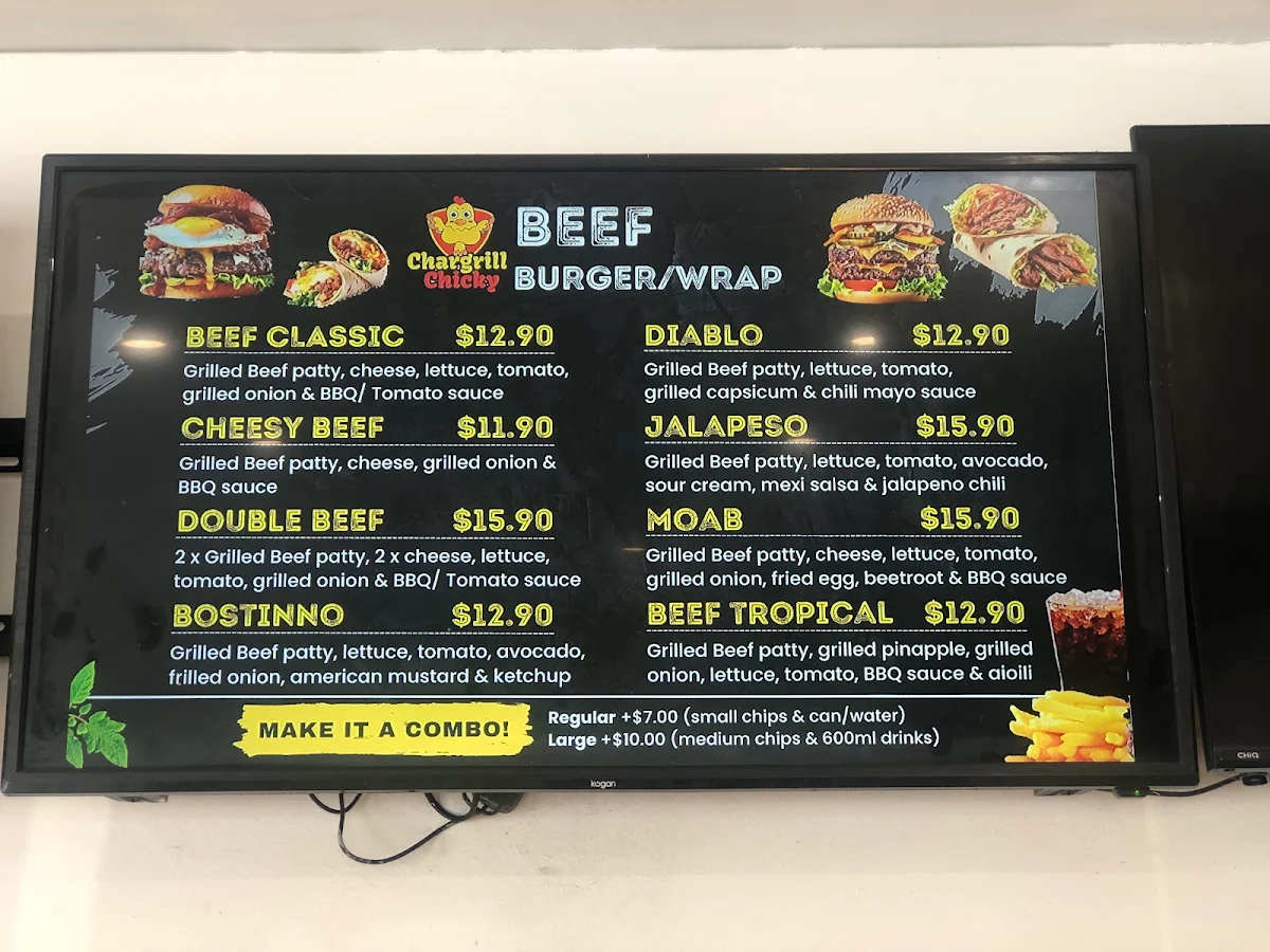 Menu, Chargrill Chicky Miranda