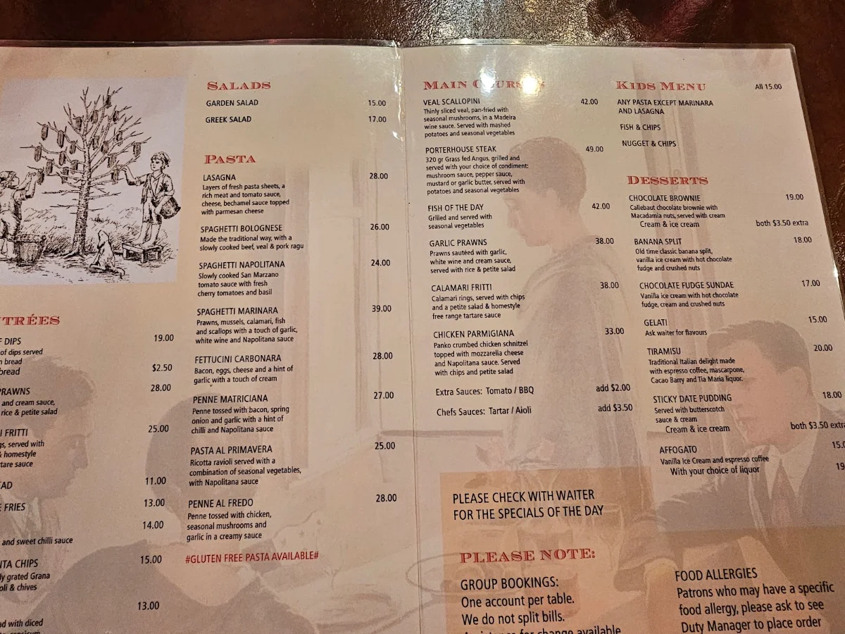 Menu, Spaghetti Tree