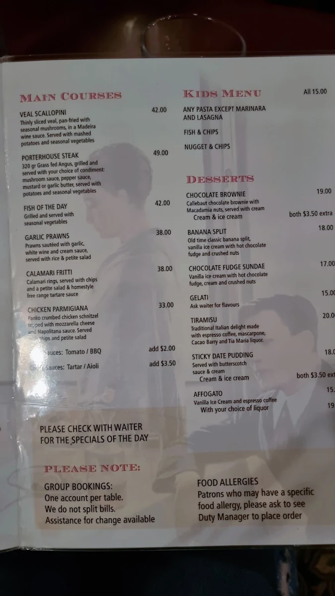 Menu, Spaghetti Tree