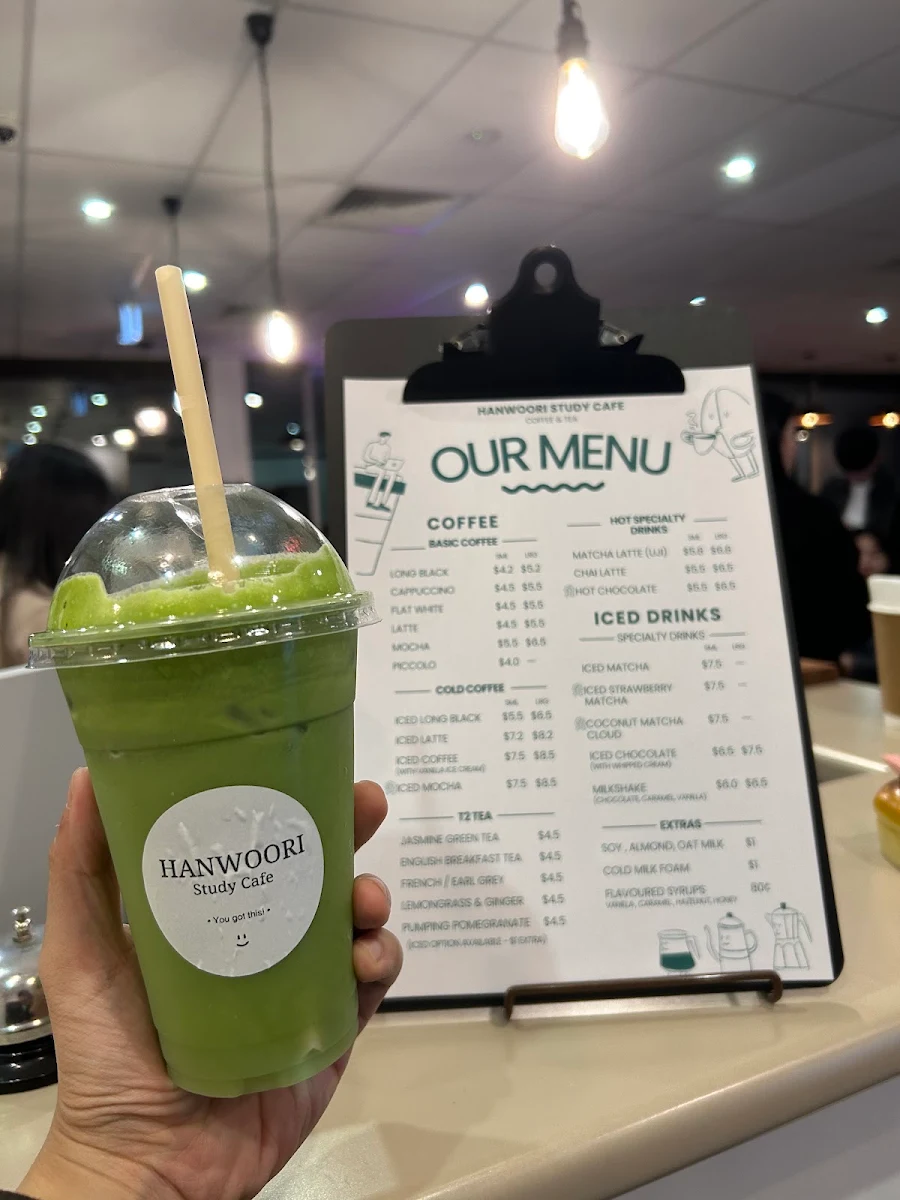Menu, Hanwoori Study Cafe