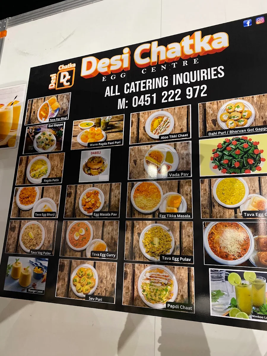 Menu, Desi Chatka Egg Centre
