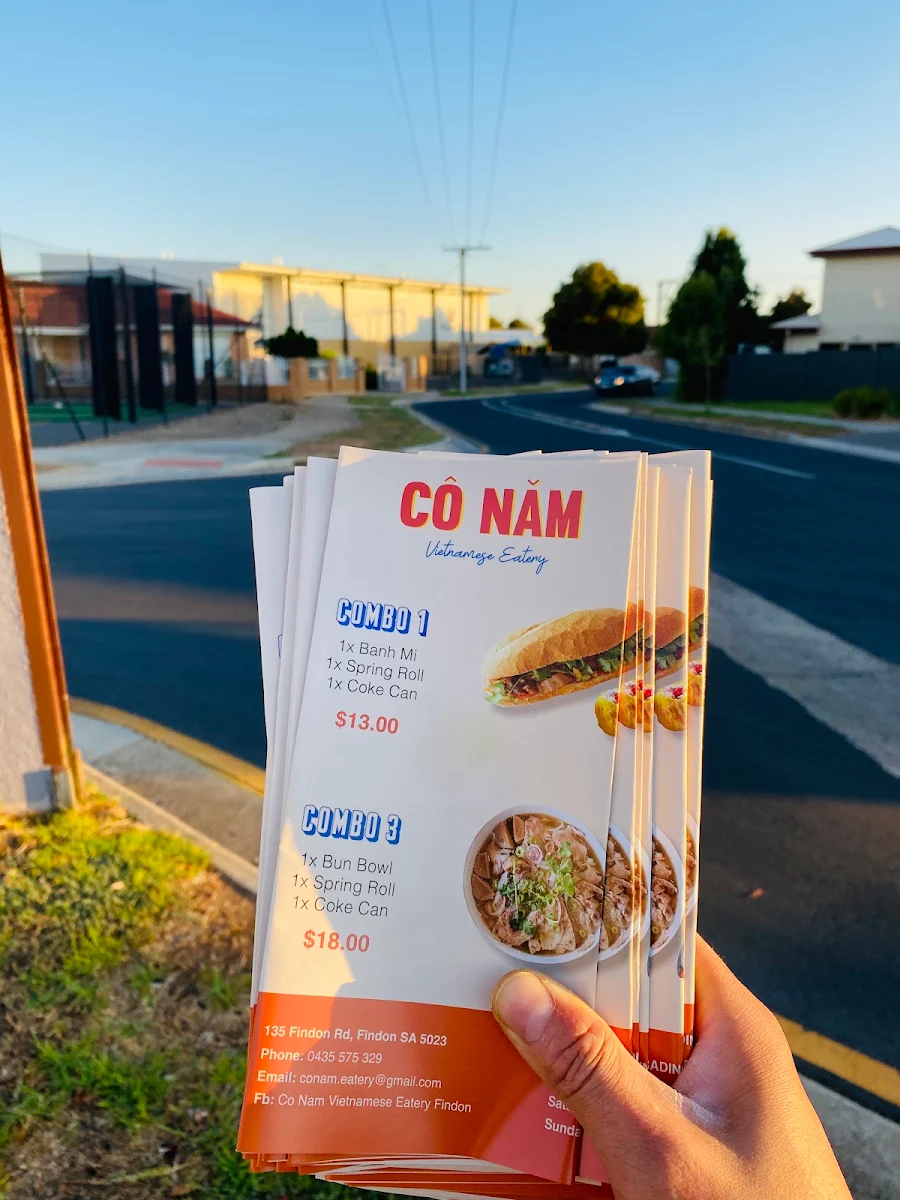 Menu, Co Nam Vietnamese Eatery Findon