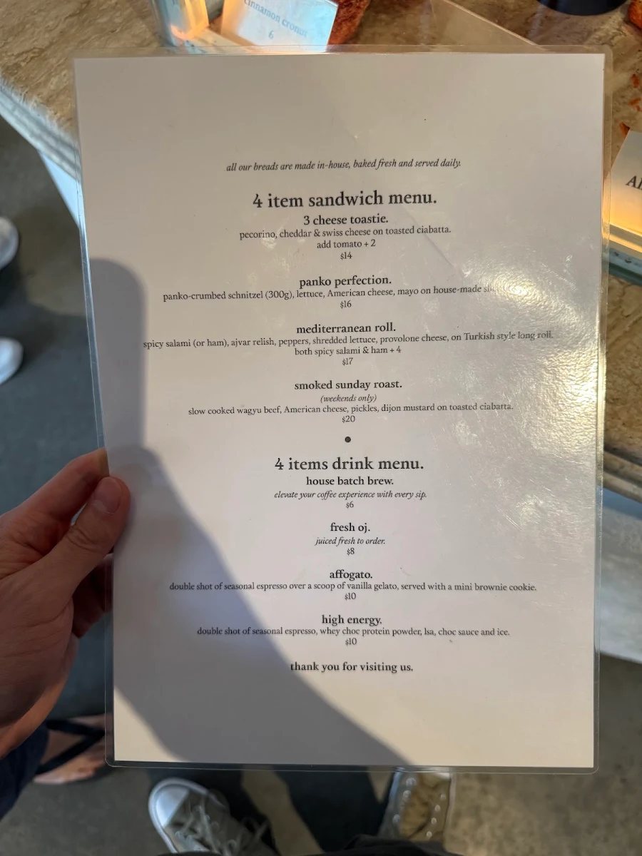 Menu, Son of a Baker