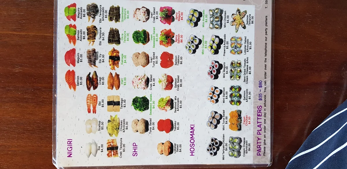 Menu, Sushi break