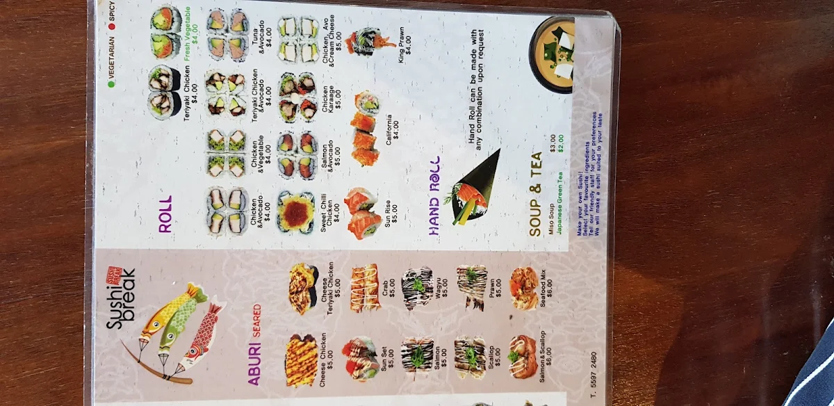 Menu, Sushi break